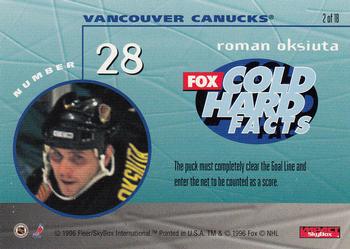 1995-96 SkyBox Impact - NHL on FOX #2 Roman Oksiuta Back