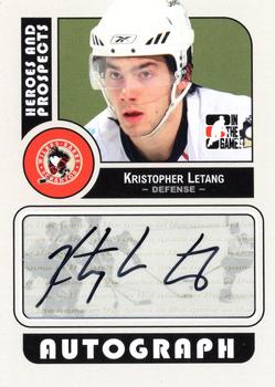 2008-09 In The Game Heroes and Prospects - Autographs #A-KL Kristopher Letang  Front