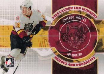 2008-09 In The Game Heroes and Prospects - Calder Cup Winners #CC-08 Joe Motzko  Front
