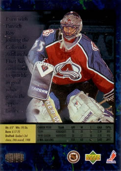 1995-96 SP #34 Stephane Fiset Back