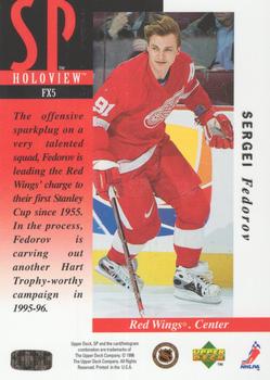 1995-96 SP - Holoview #FX5 Sergei Fedorov Back