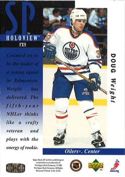 1995-96 SP - Holoview #FX9 Doug Weight Back