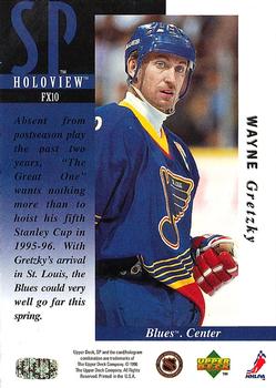 1995-96 SP - Holoview #FX10 Wayne Gretzky Back