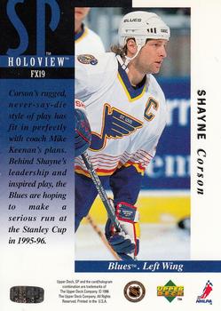 1995-96 SP - Holoview #FX19 Shayne Corson Back