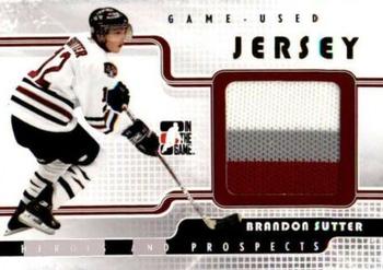 2008-09 In The Game Heroes and Prospects - Jerseys Gold #GUJ-14 Brandon Sutter  Front