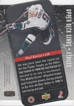 1995-96 SP - Stars / Etoiles #E1 Paul Kariya Back