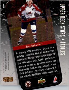1995-96 SP - Stars / Etoiles #E8 Joe Sakic Back