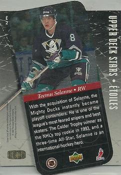 1995-96 SP - Stars / Etoiles #E2 Teemu Selanne Back