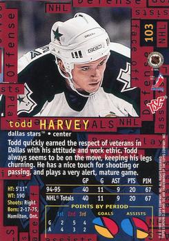 1995-96 Stadium Club #103 Todd Harvey Back