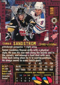 1995-96 Stadium Club #118 Tomas Sandstrom Back