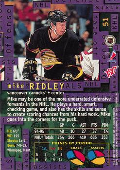 1995-96 Stadium Club #51 Mike Ridley Back