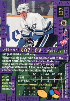 1995-96 Stadium Club #137 Viktor Kozlov Back