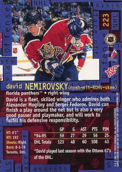 1995-96 Stadium Club #223 David Nemirovsky Back