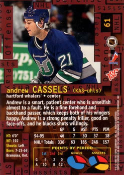 1995-96 Stadium Club #61 Andrew Cassels Back