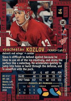 1995-96 Stadium Club #84 Vyacheslav Kozlov Back