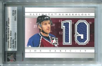 2008-09 In The Game Ultimate Memorabilia - Numerology #NNO Joe Sakic  Front