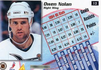 1995-96 Summit #12 Owen Nolan Back