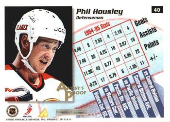 1995-96 Summit - Artist's Proofs #40 Phil Housley Back