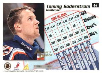 1995-96 Summit - Artist's Proofs #46 Tommy Soderstrom Back