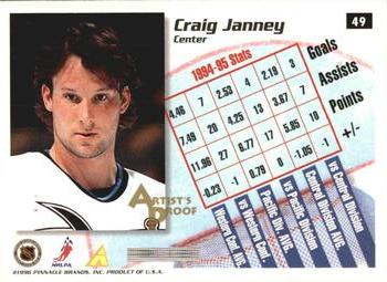 1995-96 Summit - Artist's Proofs #49 Craig Janney Back