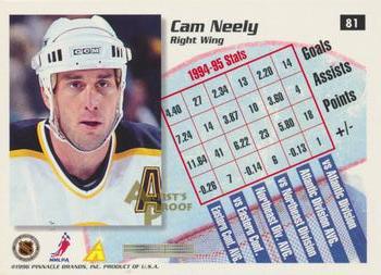 1995-96 Summit - Artist's Proofs #81 Cam Neely Back