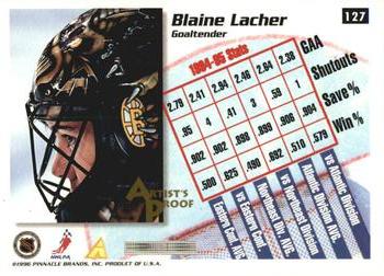1995-96 Summit - Artist's Proofs #127 Blaine Lacher Back