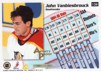 1995-96 Summit - Artist's Proofs #130 John Vanbiesbrouck Back