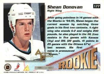 1995-96 Summit - Artist's Proofs #177 Shean Donovan Back