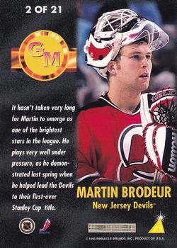 1995-96 Summit - General Manager's Choice #2 Martin Brodeur Back