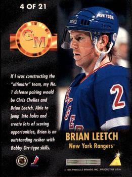1995-96 Summit - General Manager's Choice #4 Brian Leetch Back