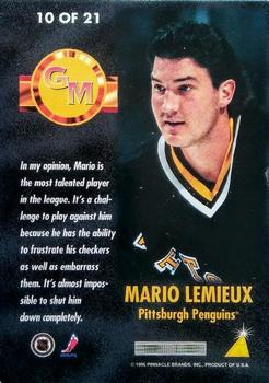 1995-96 Summit - General Manager's Choice #10 Mario Lemieux Back