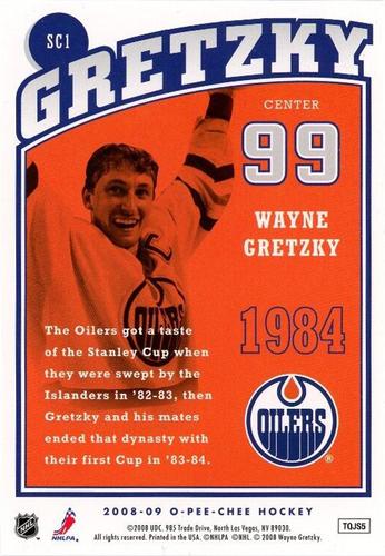 2008-09 O-Pee-Chee - Wayne Gretzky Tribute #SC1 Wayne Gretzky Back