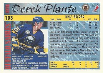 1995-96 Topps #103 Derek Plante Back