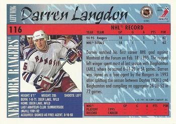 1995-96 Topps #116 Darren Langdon Back