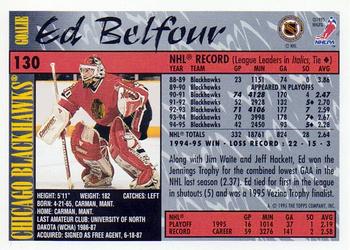 1995-96 Topps #130 Ed Belfour Back