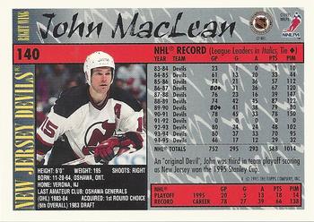 1995-96 Topps #140 John MacLean Back