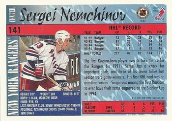 1995-96 Topps #141 Sergei Nemchinov Back