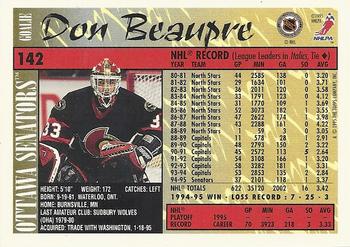 1995-96 Topps #142 Don Beaupre Back
