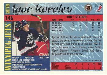 1995-96 Topps #146 Igor Korolev Back
