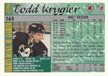 1995-96 Topps #163 Todd Krygier Back