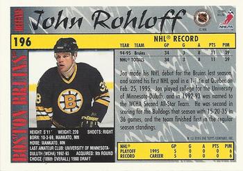 1995-96 Topps #196 Jon Rohloff Back