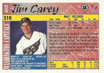1995-96 Topps #210 Jim Carey Back
