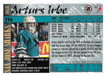 1995-96 Topps #296 Arturs Irbe Back