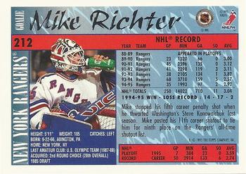 1995-96 Topps #212 Mike Richter Back
