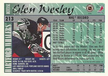 1995-96 Topps #213 Glen Wesley Back