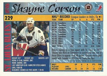 1995-96 Topps #229 Shayne Corson Back