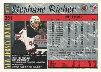 1995-96 Topps #231 Stephane Richer Back