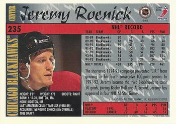 1995-96 Topps #235 Jeremy Roenick Back