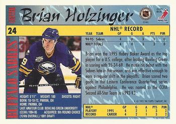 1995-96 Topps #24 Brian Holzinger Back