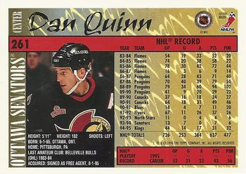 1995-96 Topps #261 Dan Quinn Back